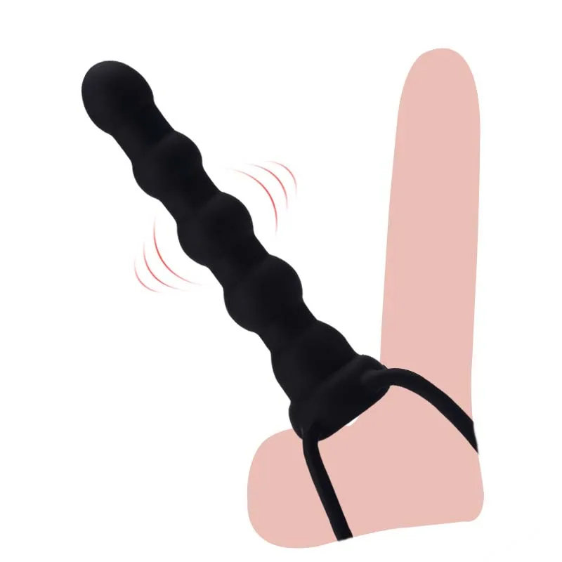 Male Prostate Massager Masturbation Vibrating Anal Plug Butt Adult Sex Toy for Men Gay Beads U160 | Красота и здоровье