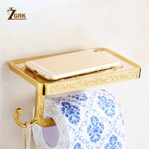 Soporte de toalla de papel para baño ZGRK y soporte para teléfono