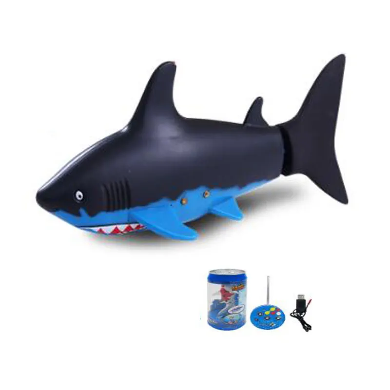 

Mini RC Shark Fish Boat Submarine Mini Radio Remote Control Coke Can Electronic Shark Fish Model Electric Pets for Kids