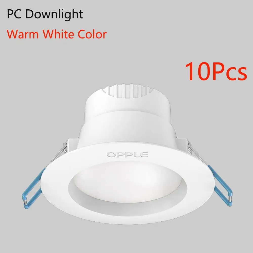Xiaomi Opple светодиодный светильник 3 Вт угол 120 градусов светильник ing белый светильник и теплый потолочный встраиваемый светильник для дома и офиса - Цвет: 10pcs warm white