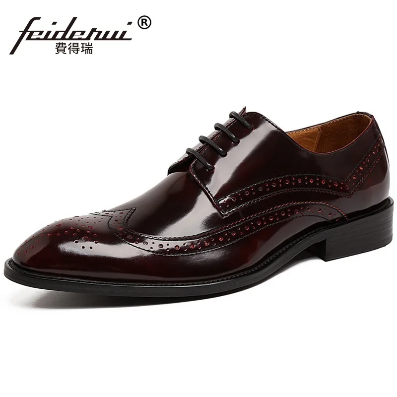 Vintage Wing Tip Carved Man Formal Dress Shoes Patent Leather Wedding Bridal Oxfords Round Toe Derby Men's Brogue Flats UH43 Vintage Wing Tip Carved Man Formal Dress Shoes Patent Leather Wedding Bridal Oxfords Round Toe Derby Men's Brogue Flats UH43