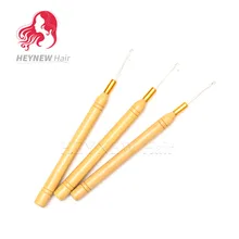 12 шт. деревянные ручки защелки крючком волосы переплетения иглы Парики Вязание расширения Инструменты для укладки ковры ремонт ремесло инструменты