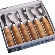 Резьба по дереву с Ножи набор инструментов 6 шт./компл. с дятлами рост DIY ручной инструмент зубило Набор ножей набор инструментов для деревообработки