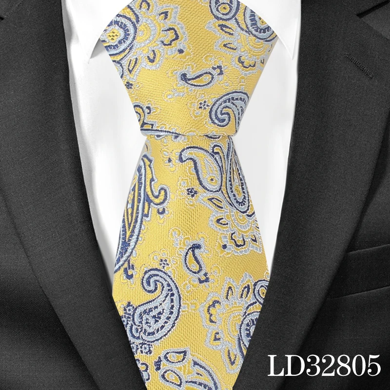 Жаккардовый галстук для мужчин и женщин, полиэстеровый цветочный галстук для шеи, деловые свадебные костюмы, узкие галстуки для мужчин, Nicktie, для взрослых, Gravatas - Цвет: LD32805