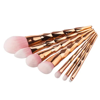 

High quality 7pcs Diamond Makeup Brushes Sets Synthetic Hair Powder Eyeshadow Brush Facial Foundation Beauty Make up Brush Kits