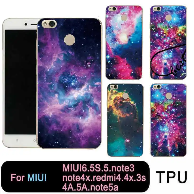 QMSWEI Clear Phone Case For Mi 6 5 5s note3 Redmi note4x 4x 3s 4a 5a note5a TPU Soft Starry Star Sky Cover Free shipping |