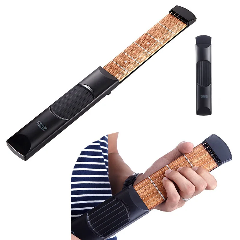 

Portable Pocket Acoustic Guitar Practice Tool Guitar Parts Gadget Chord Trainer 6 String 4 Fret / 6 Fret Model for Beginner/Kids