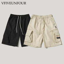 VFIVEUNFOUR Harajuku мужские Шорты хлопковые прямые мужские шорты Карго Летние повседневные шорты свободные пляжные шорты Homme одежда