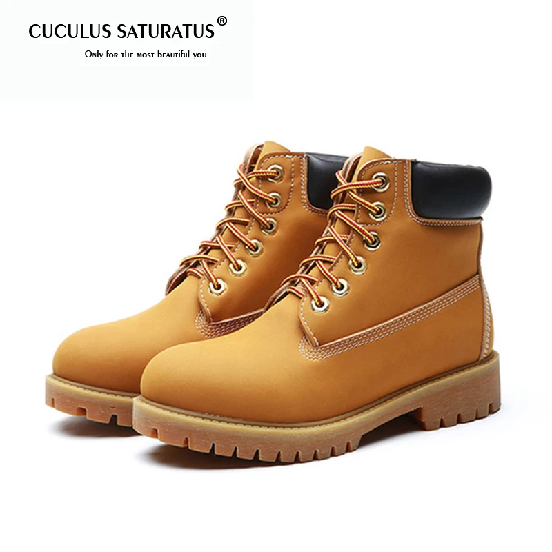 

Cuculus Women Shoes Boots Couple Shoes Autumn 2019 Fall Winter Lace Up Boot Shoes Boyfriend Land Boots zapatos mujer 1682