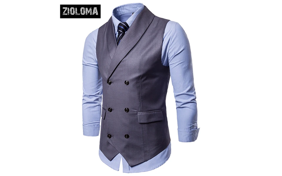 ZIOLOMA Мужской базовый Повседневный жилет Homme клетчатый без рукавов