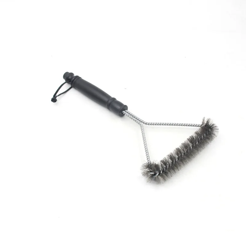 50pcs hot Non-stick Barbecue Grill BBQ Brush Stainless Steel Wire Bristles Cleaning Brushes Handle Durable Cooking BBQ Tools