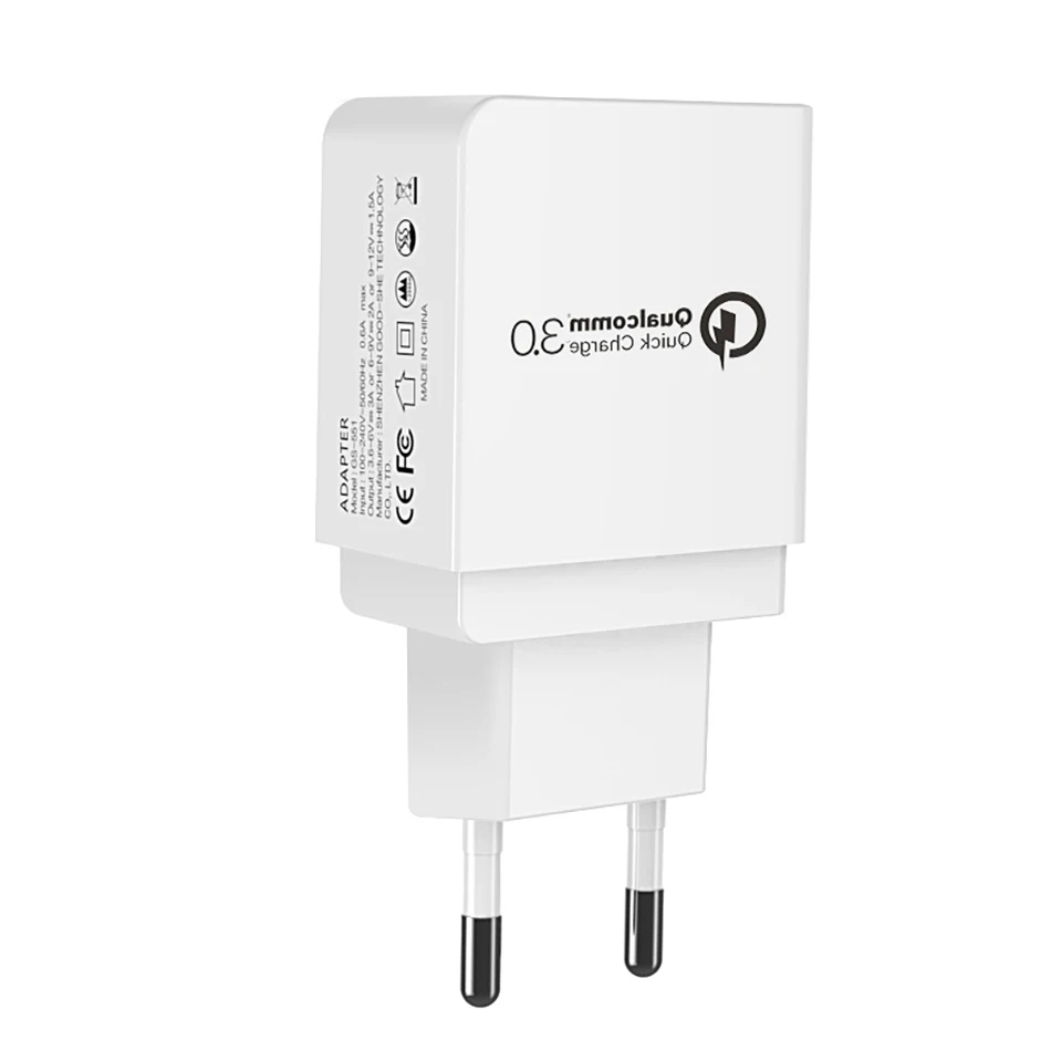 Universal EU Portable Fast Charging Travel Quick Charge For iPhone X 8 Samsung Xiaomi Huawei Sony QC 2.0 3.0 USB Charger Adapter (12)