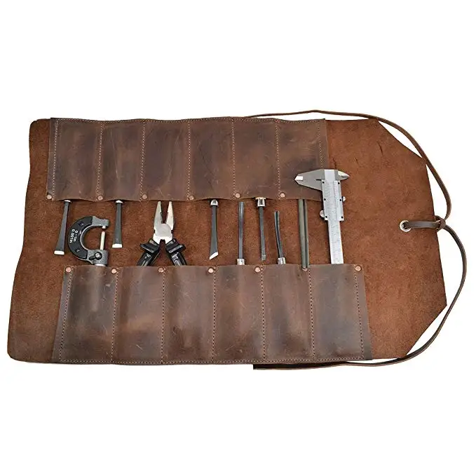 

Handmade Big Tool Roll The lightweight Full Grain Leather Tool Roll is perfect for conveniently packing away in your bag
