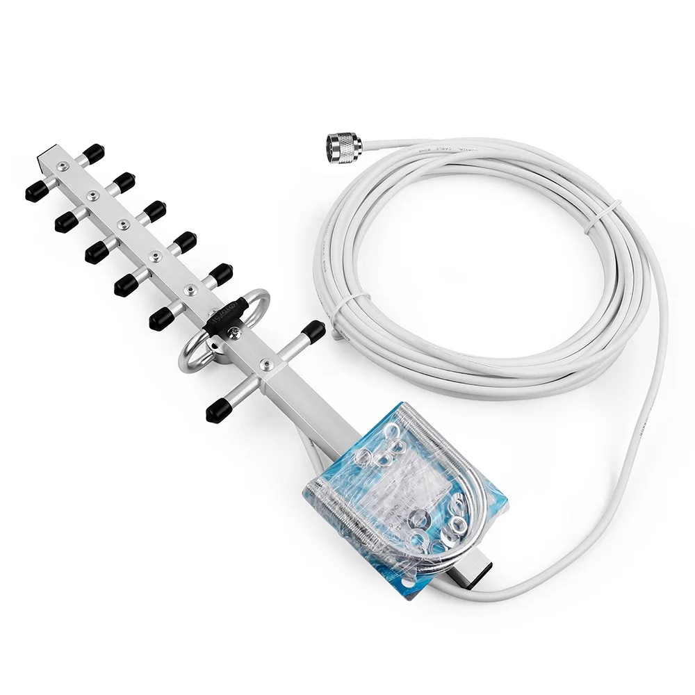 Антенна Yagi с высоким коэффициентом усиления 12dBi 1710-2170 MHz DCS & WCDMA 3g напольная для усилителя связи мобильного телефона с кабелем N Male 10 m Антенна Yagi с высоким коэффициентом усиления 12dBi 1710-2170 MHz DCS & WCDMA 3g напольная для усилителя связи мобильного телефона с кабелем N Male 10 m