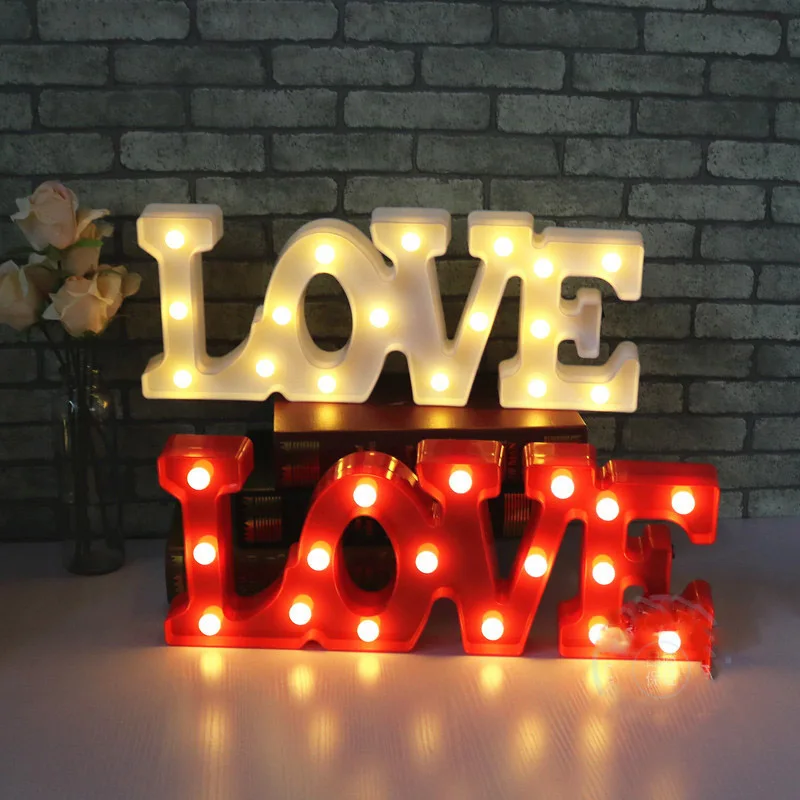 Luzes da Noite luminaria novidade romantic love letter Geração de Energia : Mudar