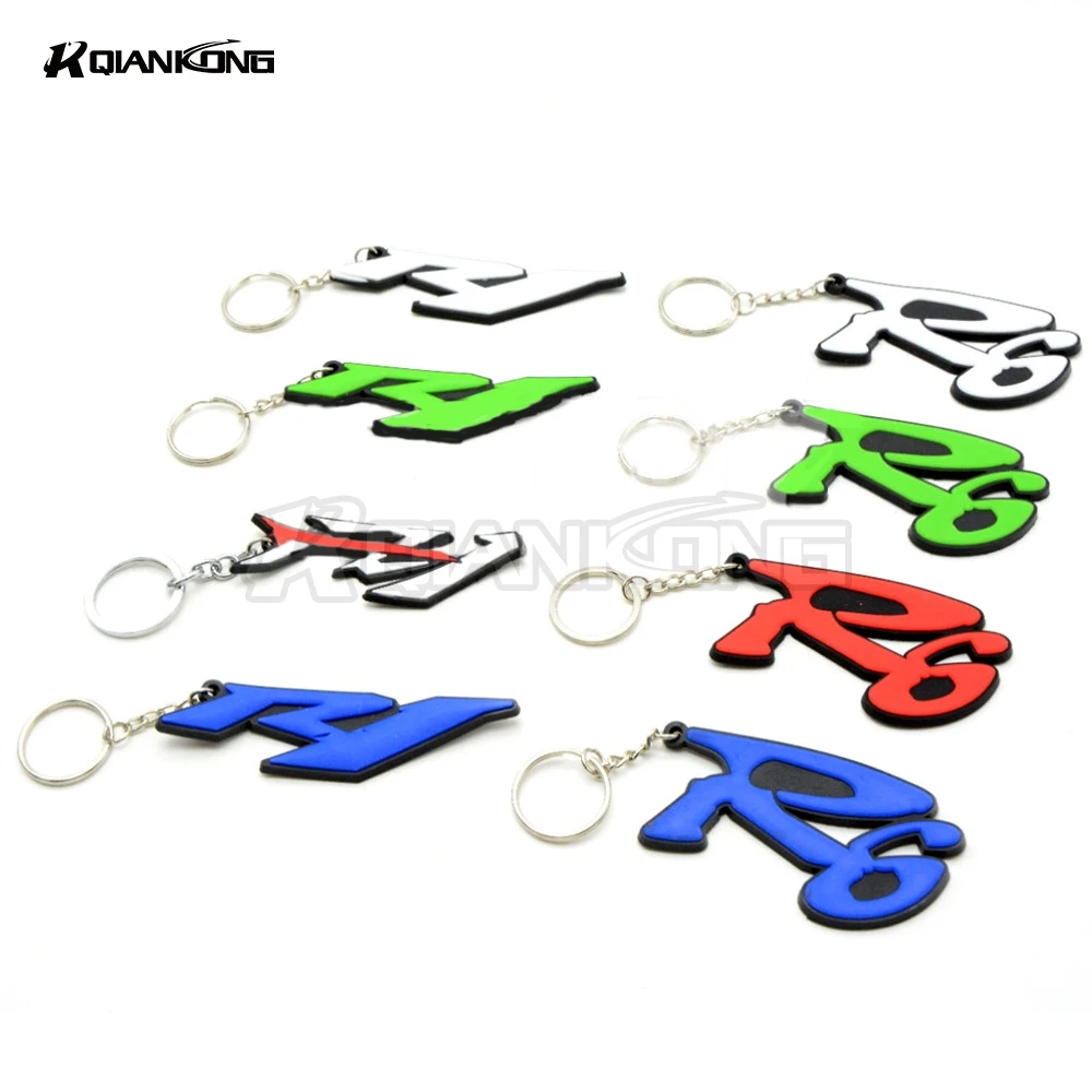 

Latest Style Key Chain Motorcycle Rubber Keyring soft Keychain Key rings For Yamaha YZF R6 r6 R1 r1 TMAX MT09 MT07