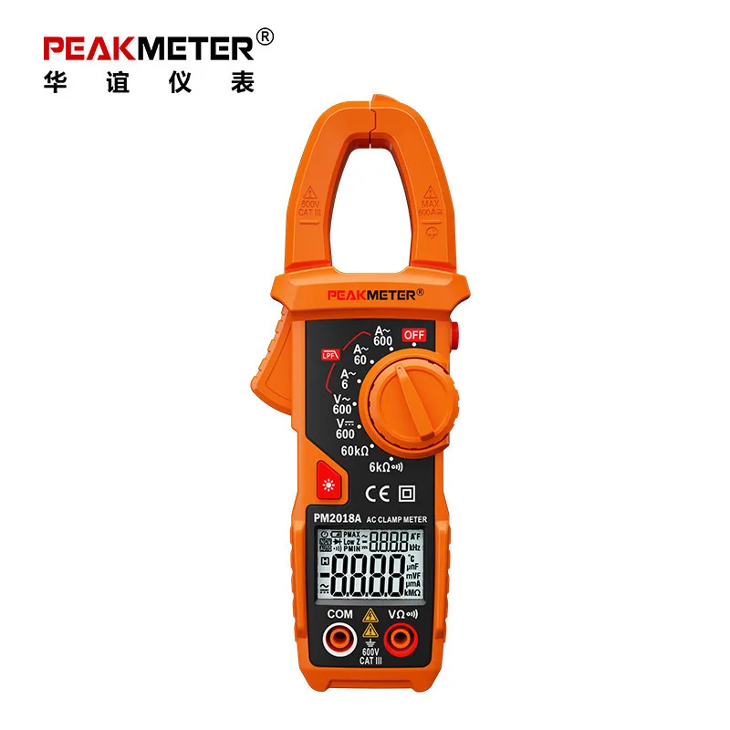 

PEAKMETER PM2018A Digital Clamp Meter Handheld LCD Multimeter AC/DC Voltage diagnostic-tool Current tongs Resistance Continuity