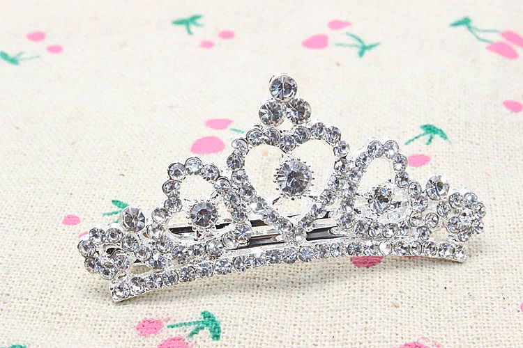 1 шт. Модные Элегантные Свадебные тиара кристалл шпилька Кристалл заколка корона