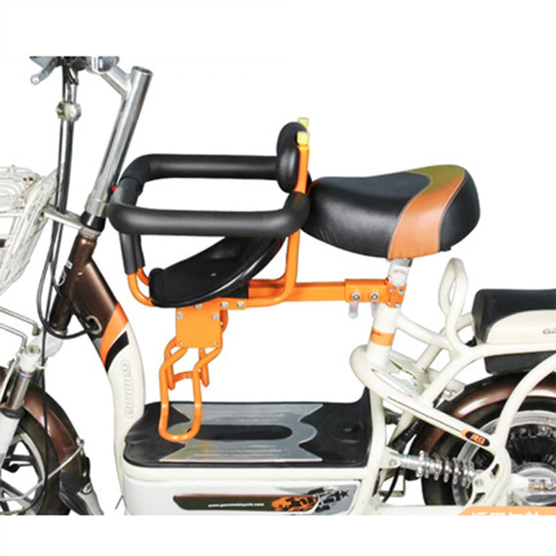 Front Seat Mat Children Bike Seats Stainless Steel Plastic Mountain Road Folding Electric Bike Safety Chair For Kids Boy Girl Front Seat Mat Children Bike Seats Stainless Steel Plastic Mountain Road Folding Electric Bike Safety Chair For Kids Boy Girl