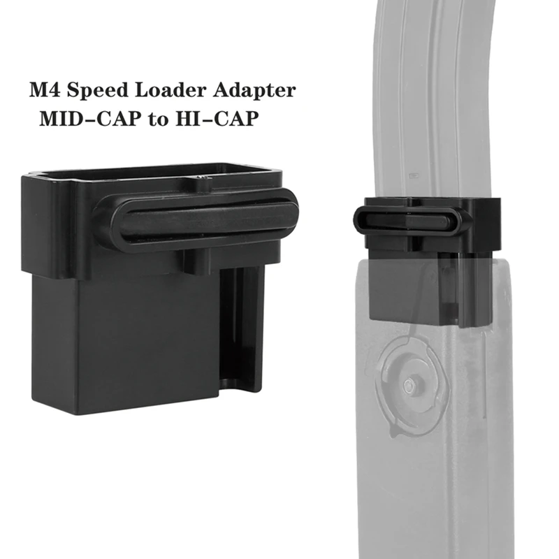 1 шт. Пейнтбольные аксессуары M4 BB скоростной погрузчик адаптер MID-CAP к HI-CAP Mag конвертер для M4 страйкбола