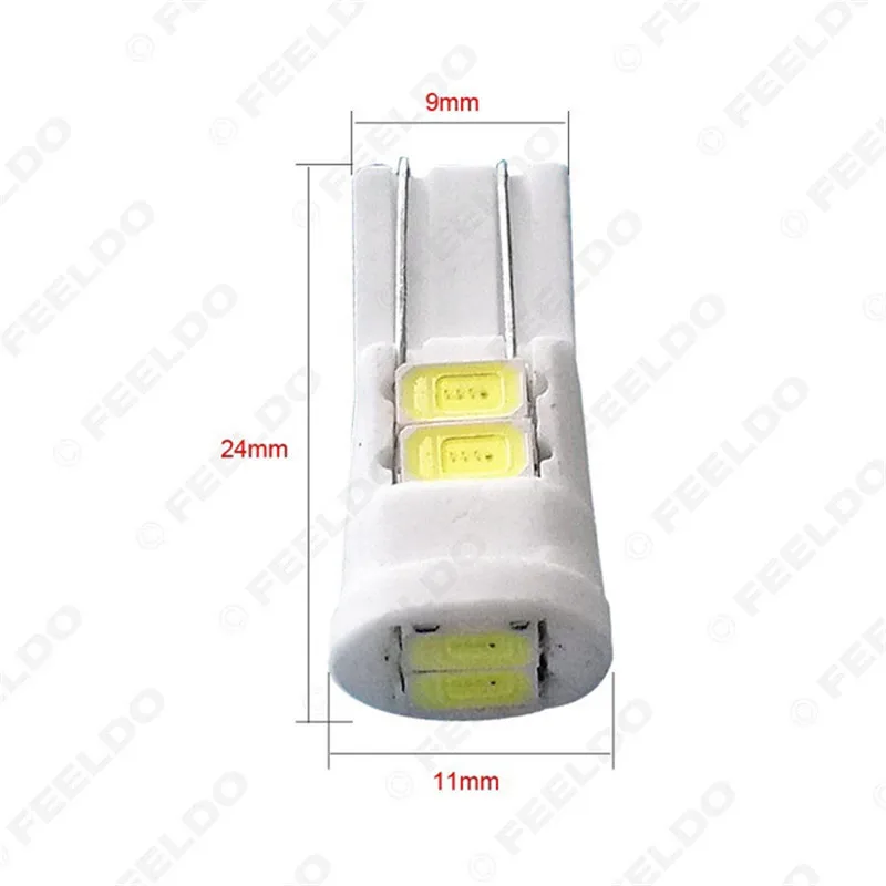 

10pcsLED lamps for cars T10 white ceramic car lights 5730-6SMD super bright reading light 12v width lamp license plate light