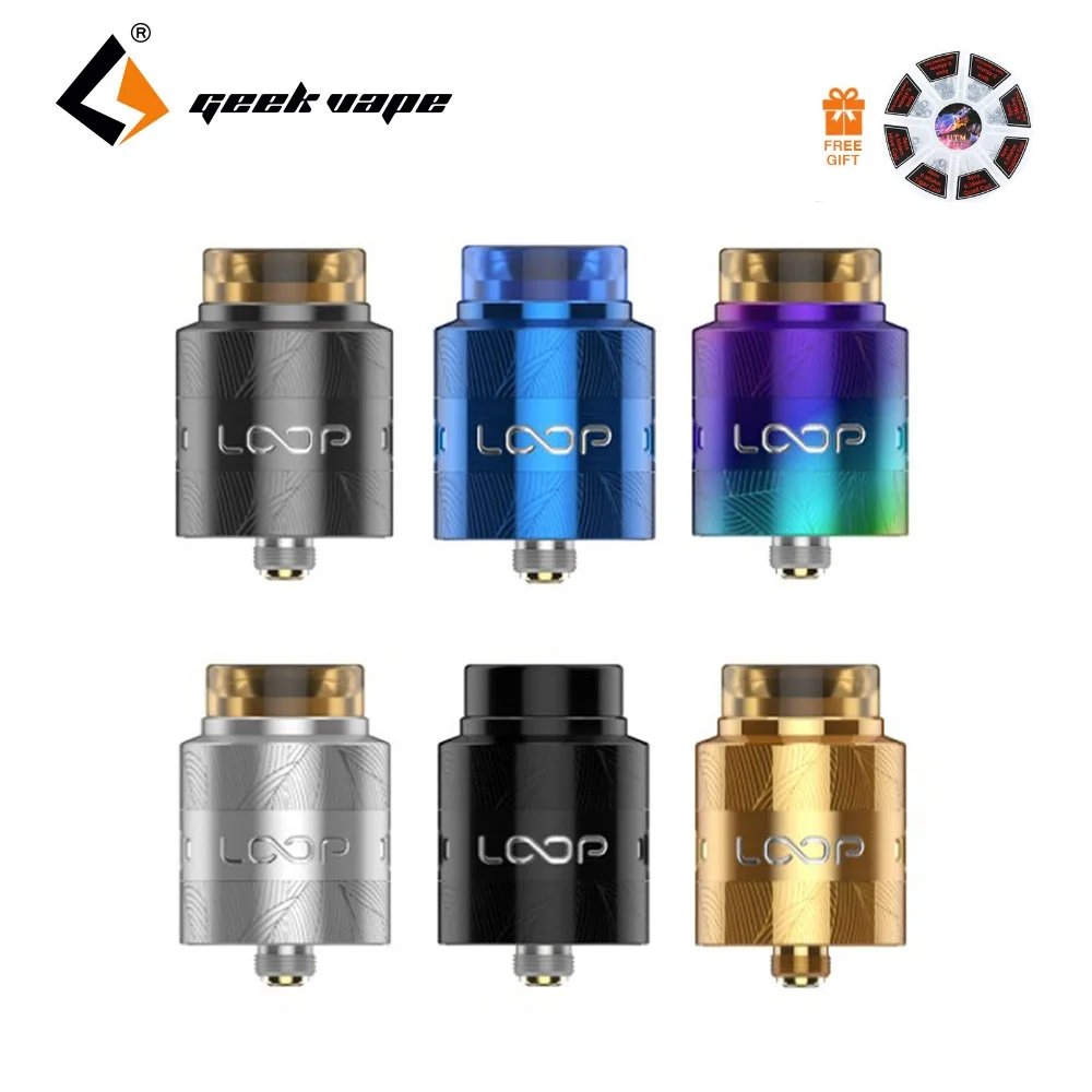 

Free Gift ! Geekvape Loop RDA V1.5 Tank Support Both Single and Dual Coil Build with BF Pin Fit Squonk Mod 24mm RDA Vs Drop RDA