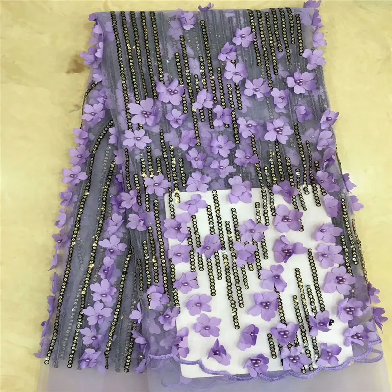 

High quality purple nigerian french lace african lace fabric for party dress.5yards/lot Free shipping xc-2590