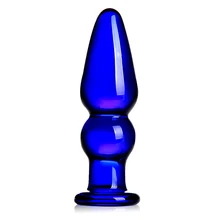Blue Crystal Стекло Анальный Плагин Бисера Дилдо Эротические Товары Butt Plug Стимулятор Masturbator Взрослых Секс Игрушки Для Женщин Людей гей
