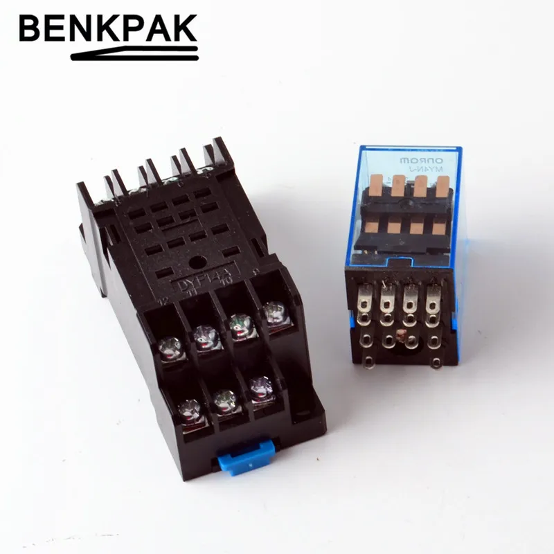 

MY4NJ 14 Pin 5A With LED PYF14A Socket Base Intermediate Relay