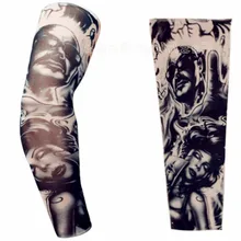 Рукава грелки татуировки рукава размера плюс нейлон Поддельные Временные Татуировка рукав тела руки грелки для прохладных мужчин женщин