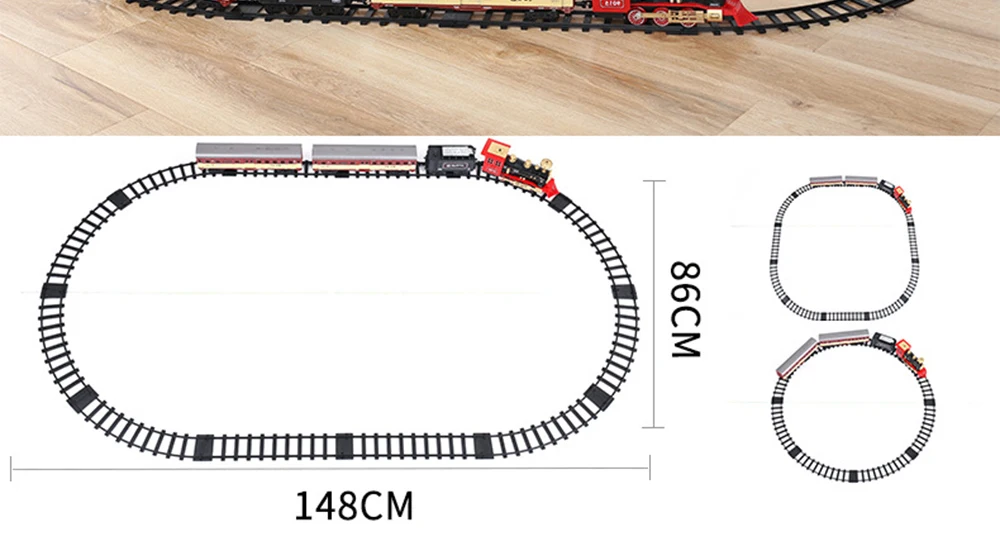 Модель 1/24 года, Классическая модель железной дороги, паровозик, набор электронных поездов, сборные игрушки, сделай сам, железная дорога, трек, машинки, игрушка для детей