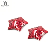 Многоразовые женские сексуальные Стикини Sequin Star shape Shinning Breat лепестки Self-липкие накладки на соски руки shape Стикини