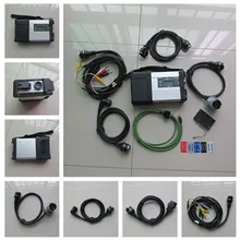 Super MB Star C5 SD Conenct diagnostic tool with wifi mb star c5 multiplexer with full set cables for benz car&truck