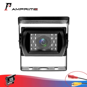 

AMPrime Waterproof Rear Camera with IR Cut 18 LED Night Vision Wide Angle for Truck Lorry Pickup Vehicle Bus Without Guide Line