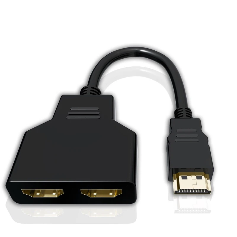 

4K HDMI 2.0 Cable Splitter Adapter Converter 1 In 2 Out HDMI Male to 2 HDMI UHD