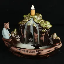 Керамическая горная курильница для благовоний горелка ароматический домашний офис водопад ладан держатель Guilin пейзаж домашний офисный Декор