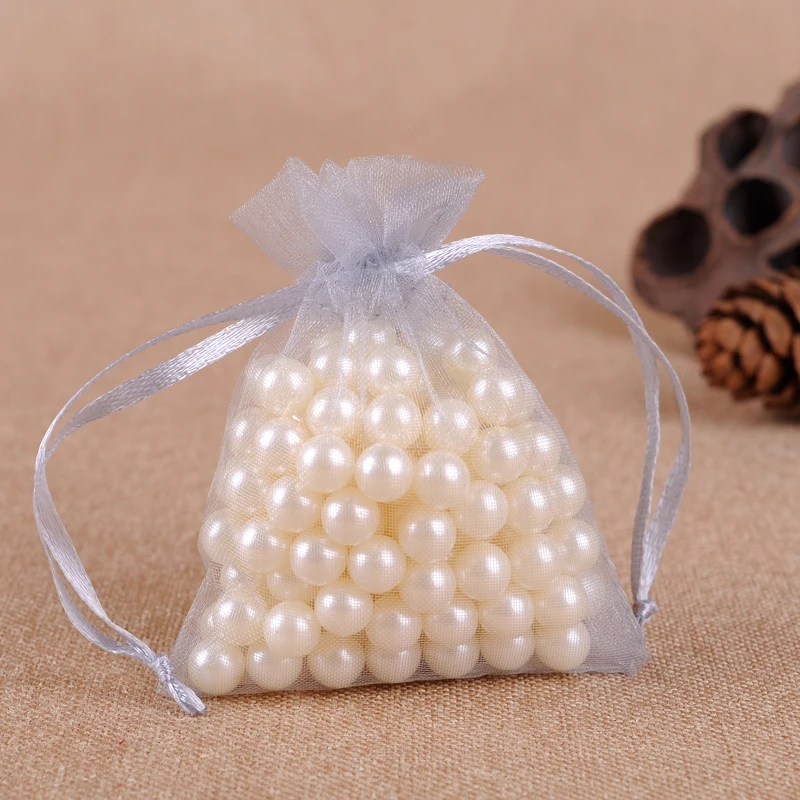 organza 100 pcs 7x9 9x12 10x15 11x16 13x18 15x20 17x23 cm jewelry bag packaging drawer bag wedding jewelry bag 