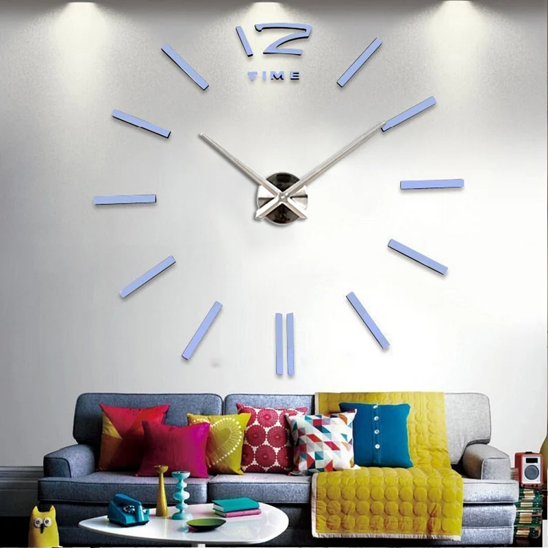 special offer 3d big acrylic mirror wall clock brief diy quartz watch still life clocks home decoration living room stickers