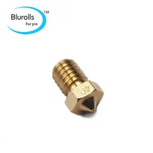 3d printer accessory parts diy brass V6 nozzle 0 4mm1 75mm filament v6 hotend marked number