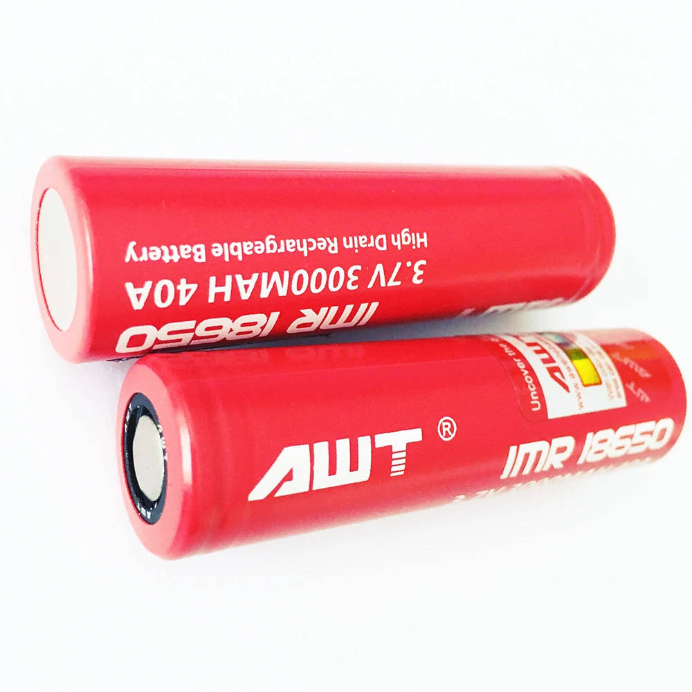 AWT 18650 аккумулятор 40A 3000mAh 3,7 V литий-ионный аккумулятор 18650 для Joyetech Cuboid PRO Evic Primo HCIGAR VS VTC4 VTC6 аккумулятор W037