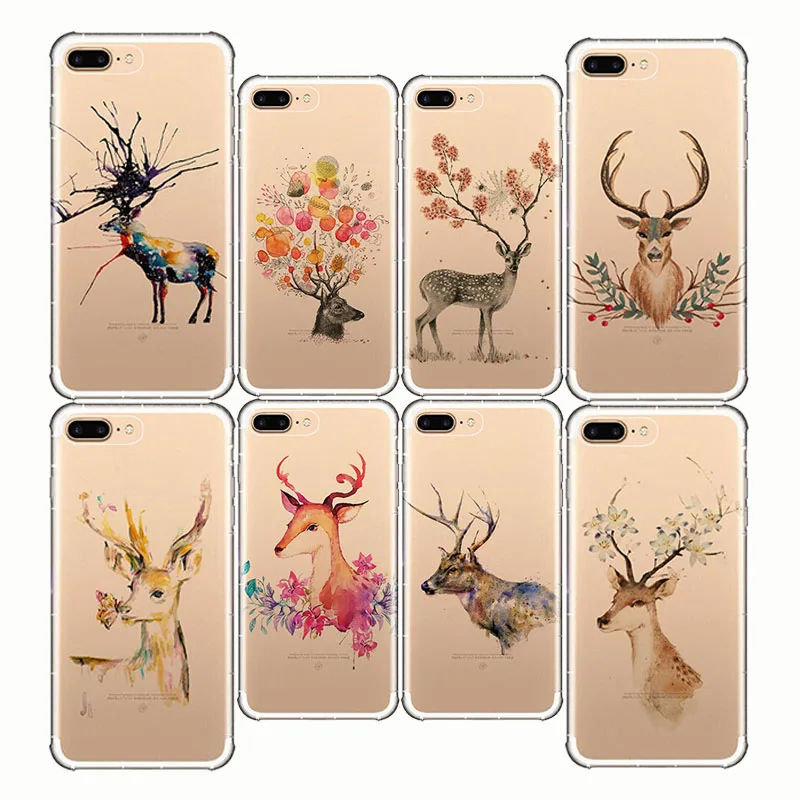 

Minimalist animal deer soft silicone Phone Case cover for Apple iPhone 7 6 6S Plus X 10 5 5S SE 8