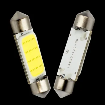 

1pcs 39mm C5W C10W SV8.5 12844 DE4410 Festoon COB led Car Licence Plate Bulb Auto housing Interior lamps Reading Lights