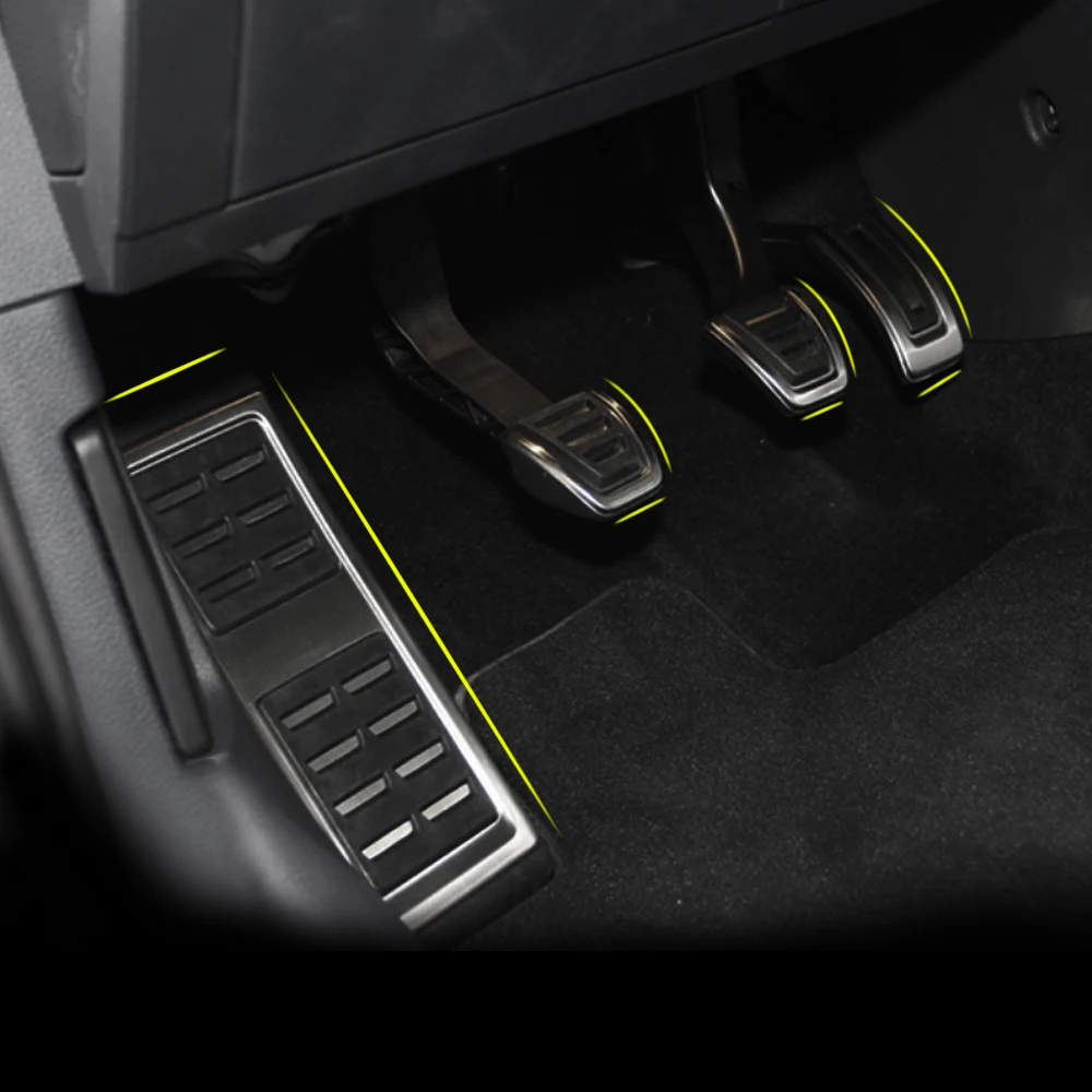 

Car styling Sport Fuel Brake Dead Pedal Cover Set DSG For Seat Leon 5F MK3 For Skoda Octavia 5E MK3 2013 2014 Auto Accessories
