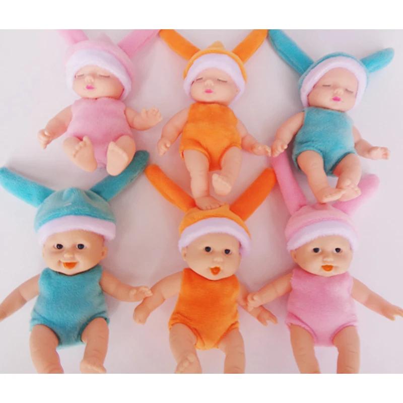 

Sleeping doll 12cm Simulating Baby for 1/4 1/6 BJD Blyth doll accessories sleep with dolls