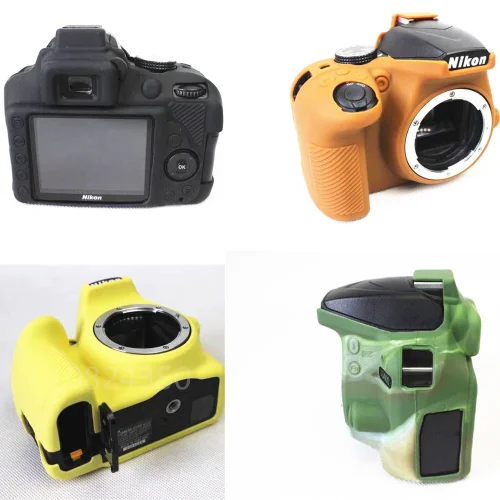 

Nice Soft Silicone Rubber Camera case bag Camera Bag Case Cover For Nikon 3400 Leather Case Bag