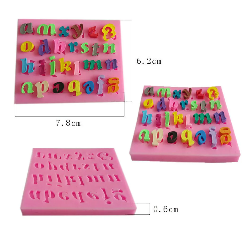 

best selling 2019 products Cake Mould Chocolate 3PC Number 0-9 Letters Silica Gel Mould bico de confeitar bolo baking accessorie
