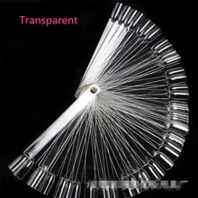 50Pcs/Set Nail Art Tips Fan-shaped color Palette Display Board Color Card Sample Practice Fan Nails Polish Displays for Beginner monja nail art fan shaped gel polish coloring showing shelf foldable card board set image practice trainning display palette