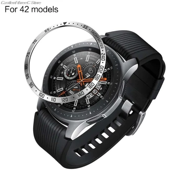 

Stainless Steel Metal Bezel Ring Adhesive Cover Replacement For Samsung Galaxy Watch 46mm R800/42mm R810 For Gear S3/S4 Frontier
