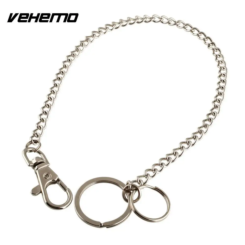 Vehemo New Arrival Long Metal Keyring Keychain Silver Chain Hipster font b Key b font font