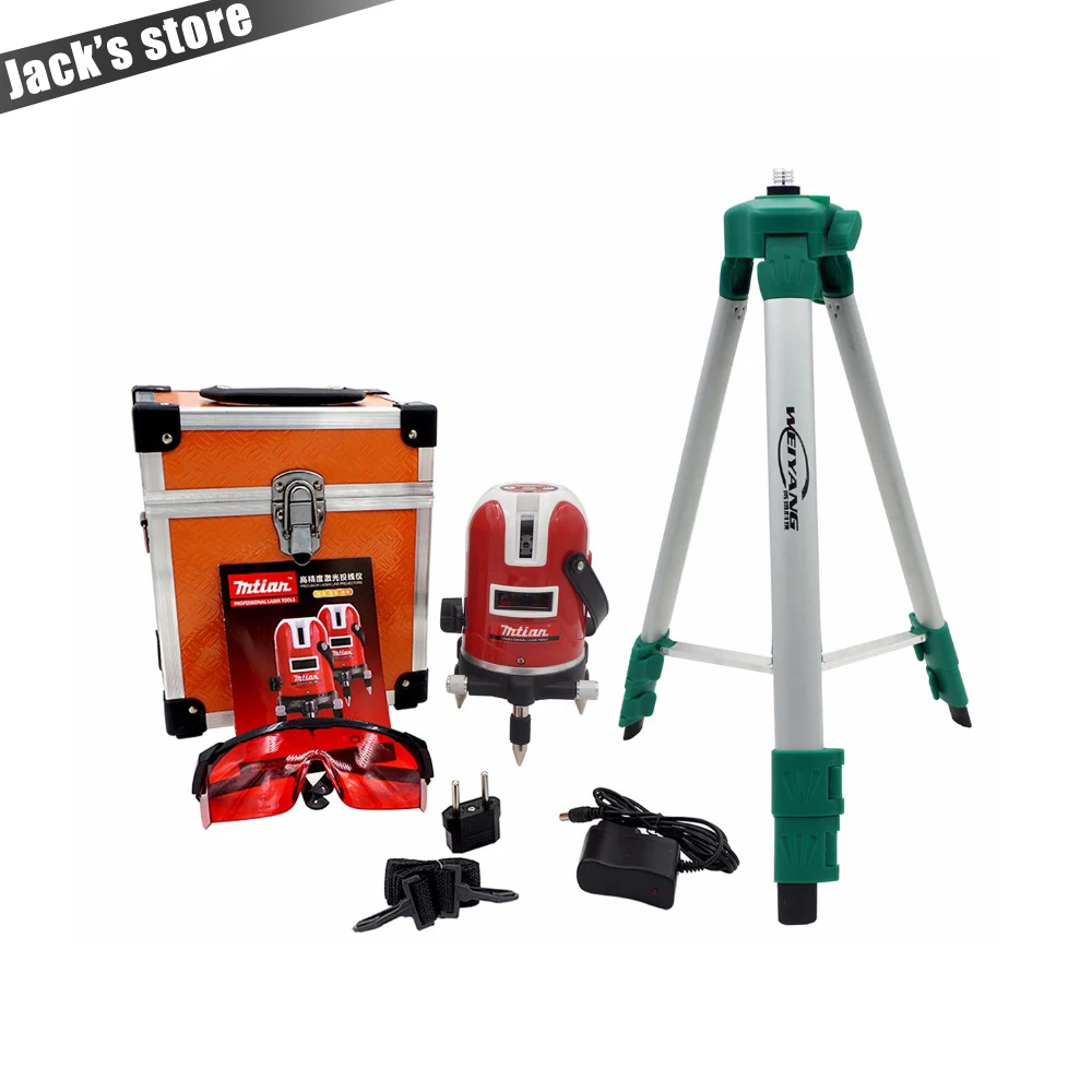 Mtian Laser Level And Tripod Stand Set 5 lines 6 points 360 rotary and